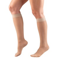 Truform 1783ND-S Sheer Knee-High Stockings - Diamond Pattern - 15-20 mmHg - Nude - Small