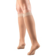 Truform 1783ND-XL Sheer Knee-High Stockings - Diamond Pattern - 15-20 mmHg - Nude - XL