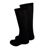 Truform 1918 Loose-Fit Top Diabetic Socks (3 PR/PK) - Mid Calf - SML - Black