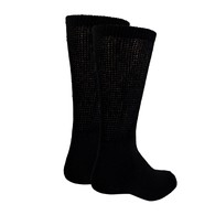 Truform 1918 Loose-Fit Top Diabetic Socks (3 PR/PK) - Mid Calf - SML - Black