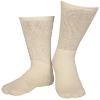 Truform 1918 Loose-Fit Top Diabetic Socks (3 PR/PK) - Mid Calf - LGE - Tan