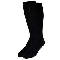 Truform 1923BL-L Knee-High Travel Series Compression Socks - 15-20 mmHg - Black - Large