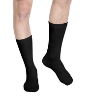 Truform 1932BL-L Crew-Length Casual Socks - 15-20 mmHg - Black - Large