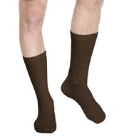 Truform 1932BN-L Crew-Length Casual Socks - 15-20 mmHg - Brown - Large
