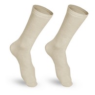 Truform 1932TN-M Crew-Length Casual Socks - 15-20 mmHg - Tan - Medium