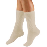 Truform 1932TN-M Crew-Length Casual Socks - 15-20 mmHg - Tan - Medium