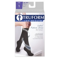 Truform 1974 Knee Trouser Socks - Rib Pattern - 20-30 mmHg
