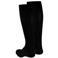 Truform 1974BL-S Knee Trouser Socks - Rib Pattern - 20-30 mmHg - Black - Small