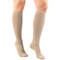 Truform 1976 Women's Diamond Pattern Trouser Socks, Knee High 15-20 mmHg