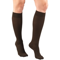 Truform 1976 Women's Diamond Pattern Trouser Socks, Knee High 15-20 mmHg