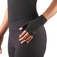Truform 3322BL-S Lymphedema Compression Gauntlet Glove - 20-30 mmHg - Black - Small