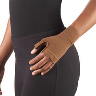 Truform 3322BN-S Lymphedema Compression Gauntlet Glove - 20-30 mmHg - Brown - Small