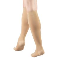 Truform 8808S Anti-Embolism Stockings, Knee High, Unisex, 18 mmHg, Beige, Short Length