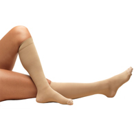 Truform 8808S Anti-Embolism Stockings, Knee High, Unisex, 18 mmHg, Beige, Short Length