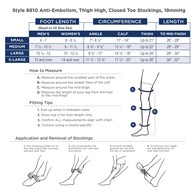 Truform 8810 Thigh-High Compression Stockings - Closed Toe - 18 mmHg
