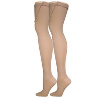 Truform 8810BG-L Thigh-High Stockings - Closed Toe - 18 mmHg - Beige - Large