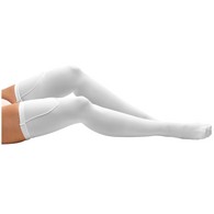 Truform 8810WH-L Thigh-High Stockings - Closed Toe - 18 mmHg - White - Large
