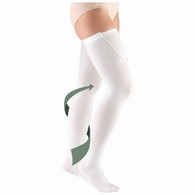 Truform 8810WH-S Thigh-High Stockings - Closed Toe - 18 mmHg - White - Small