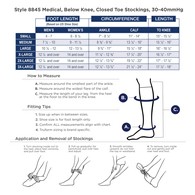 Truform 8845 Knee-High Compression Stockings - Closed Toe - 30-40 mmHg