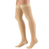 Truform 8848 Thigh-High Compression Stockings - Closed Toe - Dot Top - 30-40 mmHg