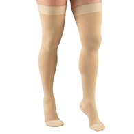 Truform 8848 Thigh-High Compression Stockings - Closed Toe - Dot Top - 30-40 mmHg