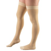 Truform 8848BG-M Thigh-High Stockings - Closed Toe - Dot Top - 30-40 mmHg - Beige - Medium