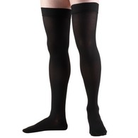 Truform 8848BL-XL Thigh-High Stockings - Closed Toe - Dot Top - 30-40 mmHg - Black - Extra Large