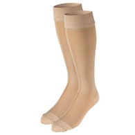 Truform 8864BG-3L Knee-High Stockings - Closed Toe - Dot Top - 20-30 mmHg - Beige - 3XL