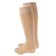 Truform 8864BG-L Knee-High Stockings - Closed Toe - Dot Top - 20-30 mmHg - Beige - Large
