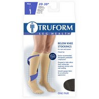 Truform 8865S Classic Medical Compression Stockings, Knee High, Unisex, 20-30 mmHg, Short Length