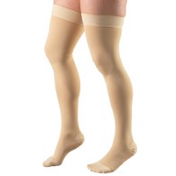Truform 8868BG-XL Thigh-High Stockings - Closed Toe - Dot Top - 20-30 mmHg - Beige - XL