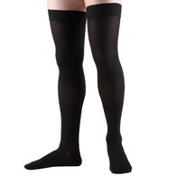 Truform 8868BL-S Thigh-High Stockings - Closed Toe - Dot Top - 20-30 mmHg - Black - Small