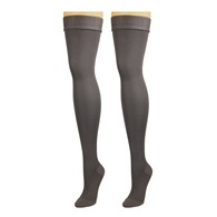 Truform 8868CH-2L Thigh-High Stockings - Closed Toe - Dot Top - 20-30 mmHg - Charcoal - 2XL