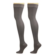 Truform 8868CH-2L Thigh-High Stockings - Closed Toe - Dot Top - 20-30 mmHg - Charcoal - 2XL