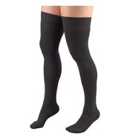 Truform 8868CH-XL Thigh-High Stockings - Closed Toe - Dot Top - 20-30 mmHg - Charcoal - XL