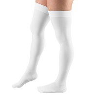 Truform 8868WH-S Thigh-High Stockings - Closed Toe - Dot Top - 20-30 mmHg - White - Small
