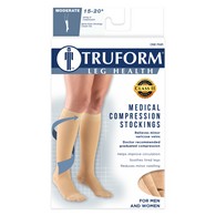Truform 8875 Classic Medical Compression Stockings, Knee High, Unisex, 15-20 mmHg