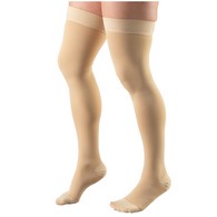 Truform 8878BG-L Classic Compression Stockings - Thigh-High w/Dot Top - 15-20 mmHg - BGE - Large