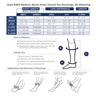 Truform 9965 Knee-High Compression Stockings - Microfiber - 20-30 mmHg