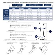 Truform 9965A Knee-High Compression Stockings - Aloe Knit Microfiber - Closed Toe - 20-30 mmHg