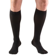 Truform 9965ABL-L Knee-High Compression Stockings - Aloe Knit Microfiber - 20-30 mmHg - BLK - LGE