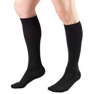 Truform 9965ABL-XL Knee-High Compression Stockings - Aloe Knit Microfiber - 20-30 mmHg - BLK - XL