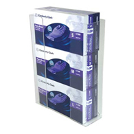 Unimed-Midwest CCG3061282-Glove Box Holder Wall Mount 3-Box Capacity Clear 3-1/2 x 11 x 14-1/2 in Acrylic, PPE (CS/5)