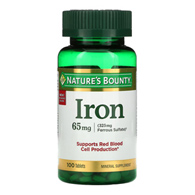 Nature's Bounty US Nutrition 07431241383-Nature's Bounty Iron Mineral Supplement, Vitamins & Minerals (BT/100)