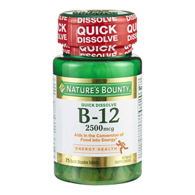 Nature's Bounty US Nutrition 07431258911-Nature's Bounty B-12 Vitamin Supplement, Nonprescription Vitamins & Minerals (BT/75)