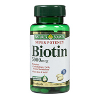 Nature's Bounty US Nutrition 74312134302-Nature's Bounty Vitamin B-7 Biotin Supplement, Vitamins & Minerals (BT/60)