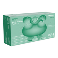 Ventyv 10334101 Plus 3.5 Elephant Nitrile Exam Gloves, Chemo Tested, Small (BX/200)