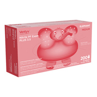Ventyv 10335101 Plus 3.5 Elephant Nitrile Exam Gloves, Chemo Tested, Medium (BX/200)