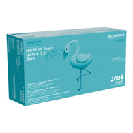 Ventyv 10336106 Ultra 3.5 Coral Flamingo Exam Gloves, Larges (BX/200)