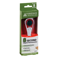 Veridian 08-362 Dual Scale 8-Second Flexible Tip Digital Thermometer